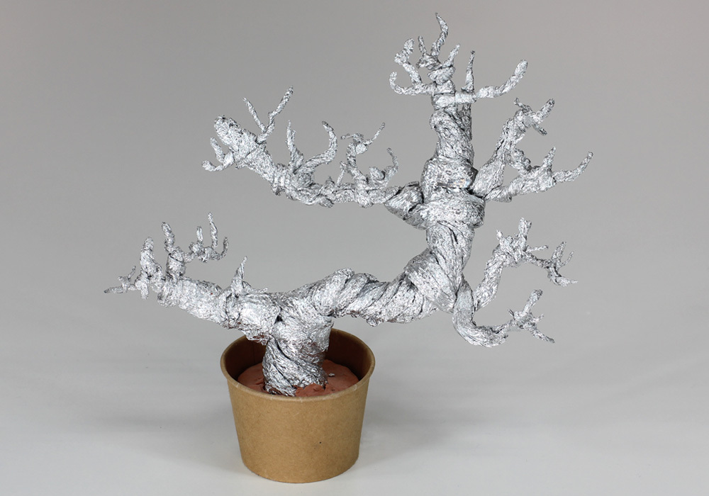 アルミホイルの盆栽