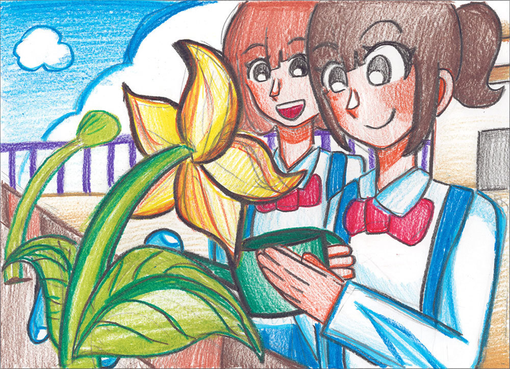 2024年度 咲くやこの花中学校 芸術分野(美術・デザイン)合格作品yk-a